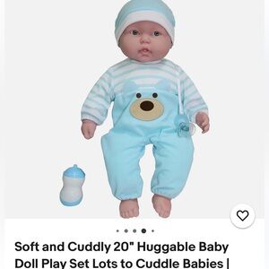 Huggable Baby Doll Play Set with Bear Design